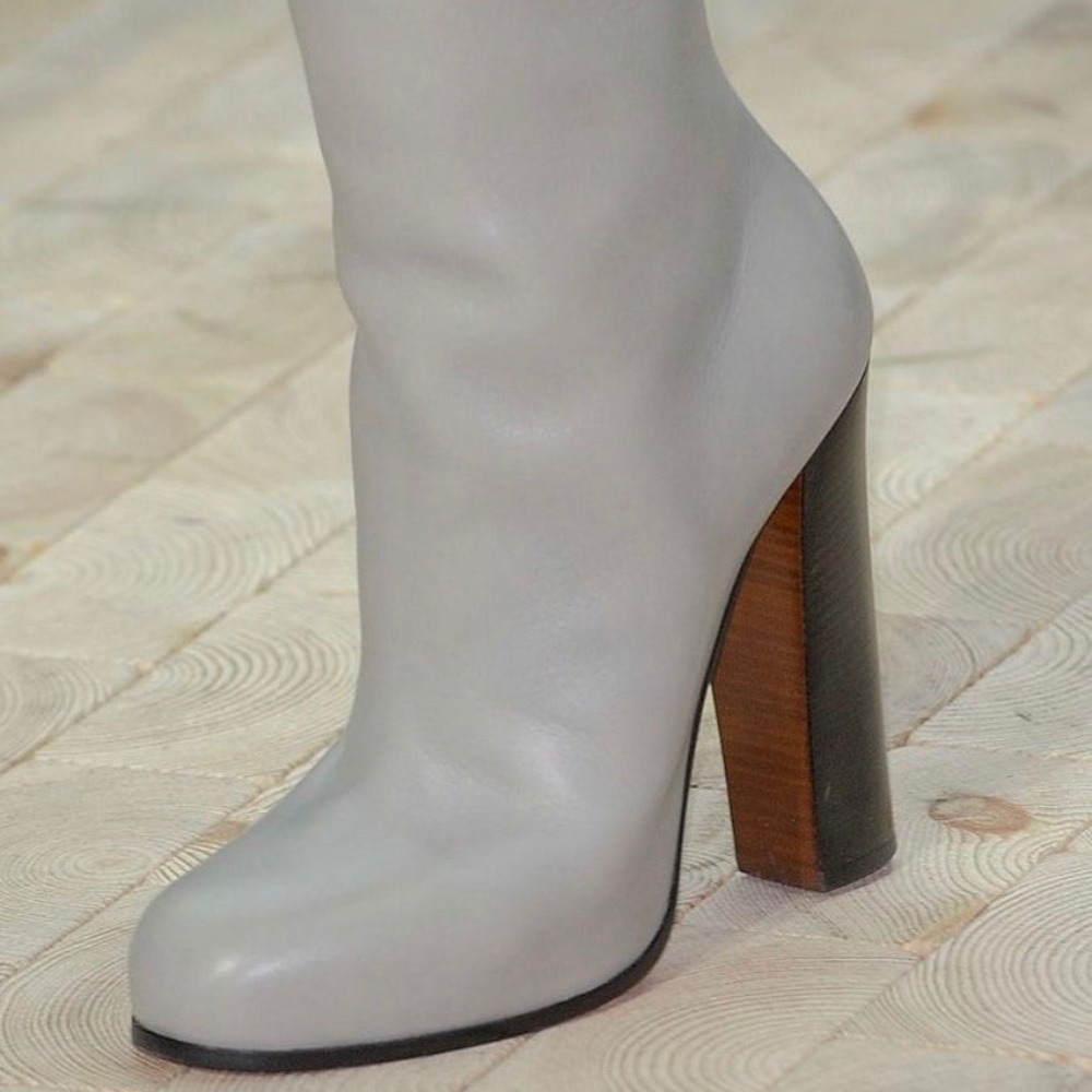 Grey leather Celine bootie Fall 2018 Collection